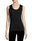 Stone-Trim Tank Top, Petite