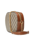GG Supreme Mini Chain Crossbody Bag, Brown