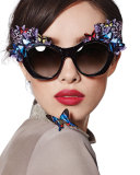 3D Glitter Butterfly Sunglasses