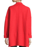 Boiled Wool Kimono Jacket, Poppy