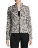 Amia Leopard Jacquard Jacket 