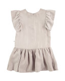 Claire Sleeveless Smocked Dress, Gray, Size 3T-12