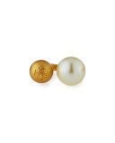 Pearly Floating Logo Ring