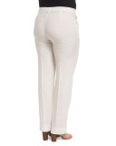 Raul Straight-Leg Pants, White, Plus Size