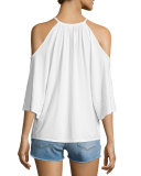 Bella Cold-Shoulder Top, Natural