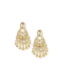 Golden Crystal Filigree Drop Earrings