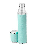 Pocket Atomizer in Turquoise Leather with Silver Trim
