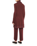 Laila Cropped Sweat Pants, Burgundy