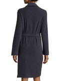 Plush Tie-Waist Robe, Purple Grey