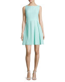 sleeveless bow-back mini dress, mint liqueur