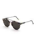 Giaguaro Puma Round Sunglasses, White Tortoise