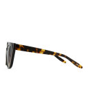 Shirelle Cat-Eye Sunglasses, Black/Tortoise