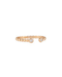 Beads 14K Rose Gold & Diamond Double-Solitaire Ring, Size 7
