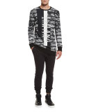 Logo Graphic Oversized Sweater, Black Multi