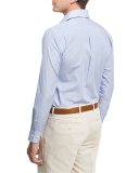 Vintage Print Sport Shirt, Blue