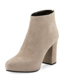 Suede 85mm Ankle Boot, Clay (Agrilla)
