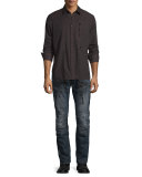 5620 3D Super-Slim Jeans, Dark Aged Splatter