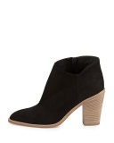 Easton Asymmetric Nubuck 85mm Bootie, Black