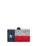 Jean Lone Star Clutch Bag, Silver
