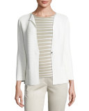 Ottoman Snap-Front Jacket, Off White