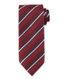 Denim-Striped Silk Tie