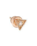 Prom 14K Rose Gold & Diamond Triangle Stud Earring