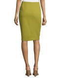 Mid-Rise Wool Pencil Skirt