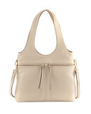 Zoe Small Carryall Tote Bag, Bone