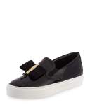 Pacau Gros Bow Slip-On Sneaker, Nero