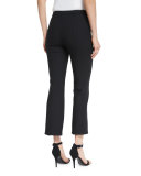 Onyx Flare-Leg Cropped Pants, Black