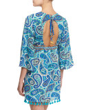 Provence Paisley-Printed Tunic Coverup