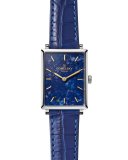 Shirley 32mm Alligator Strap Watch with Lapis Dial, Blue