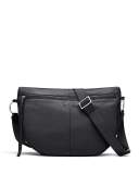 Finley Moon Leather Saddle Bag, Black
