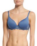 Caresse 3D Plunge Bra, French Blue