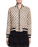 Dabney Reversible Cotton Bomber Jacket, Ecru