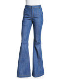High-Waist Flare Jeans, Pale Indigo