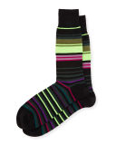 Town-Striped Neon Socks