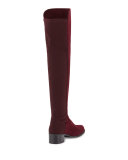 Reserve Suede Over-the-Knee Boot, Bordeaux