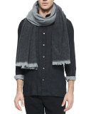 Degrade Wool Scarf, Gray/Black