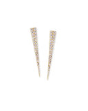 14K Expose Spike Stud Earrings with Diamonds