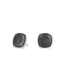Albion Earrings with Black Diamonds, 7mm