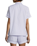 Striped Shorty Pajama Set, Lavender