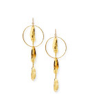 18k Gold-Dipped Petal Drop Earrings