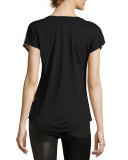 Templi Mirrored Lost Gardens V-Neck T-Shirt, Black