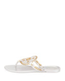 Georgica Jelly Thong Sandal, Silver/Gold