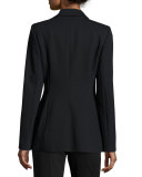 Double-Breasted Scuba Jacket, Navy