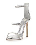 Jeweled Three-Strap 110mm Sandal