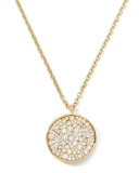 Stardust 18k Diamond Disc Pendant Necklace