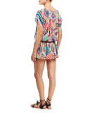 Mediterranean Vacation Printed Tunic Coverup