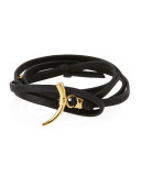 Leather Horn Wrap Bracelet
